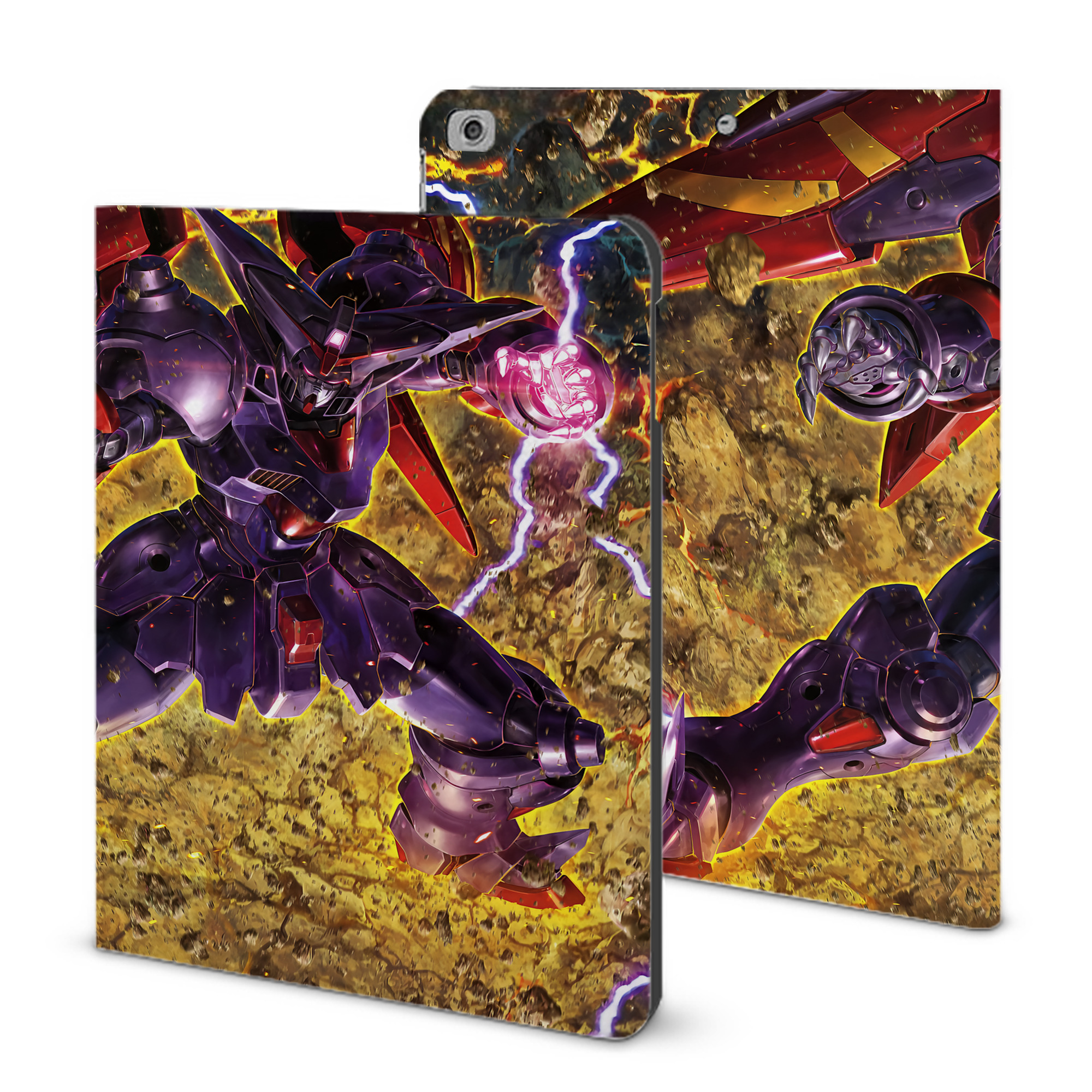 （画像用） 機動戦士ガンダム Mobile Suit Gundam IPad ケース ブック型 PUレザー TPU 耐衝撃 軽量 薄型 ペン収納なし 全面保護 IPad 各モデル対応